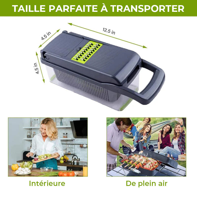 Hachoir à légumes manuel 12 en 1