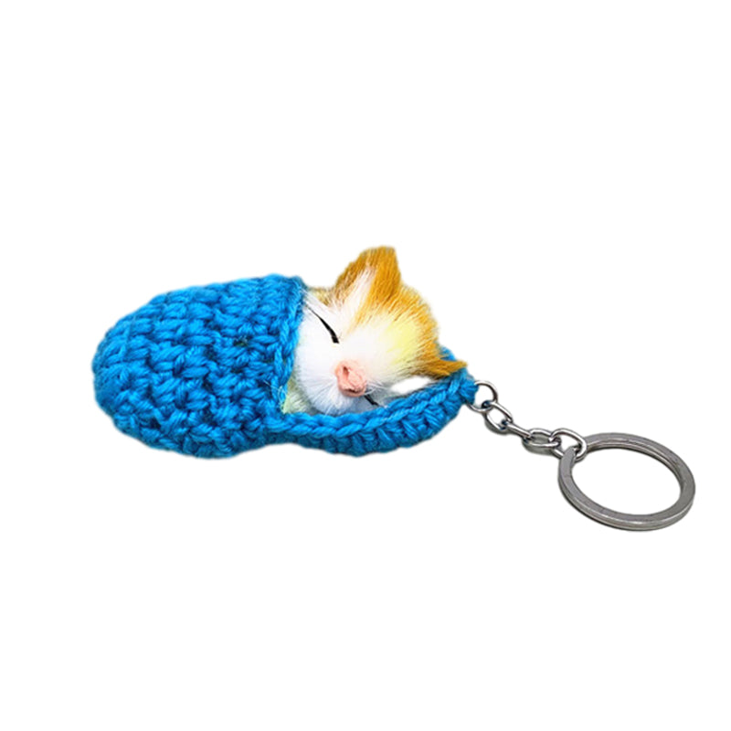 Porte-clés mignon chaton endormi