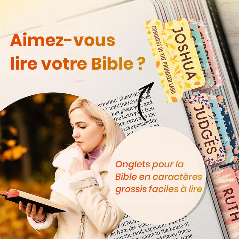 66 onglets floraux pour la Bible, à décoller et à coller