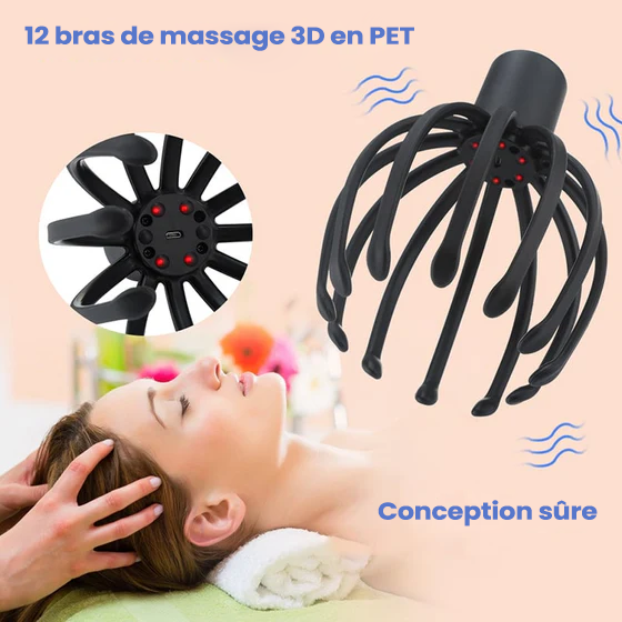 Masseur de tête en forme de pieuvre