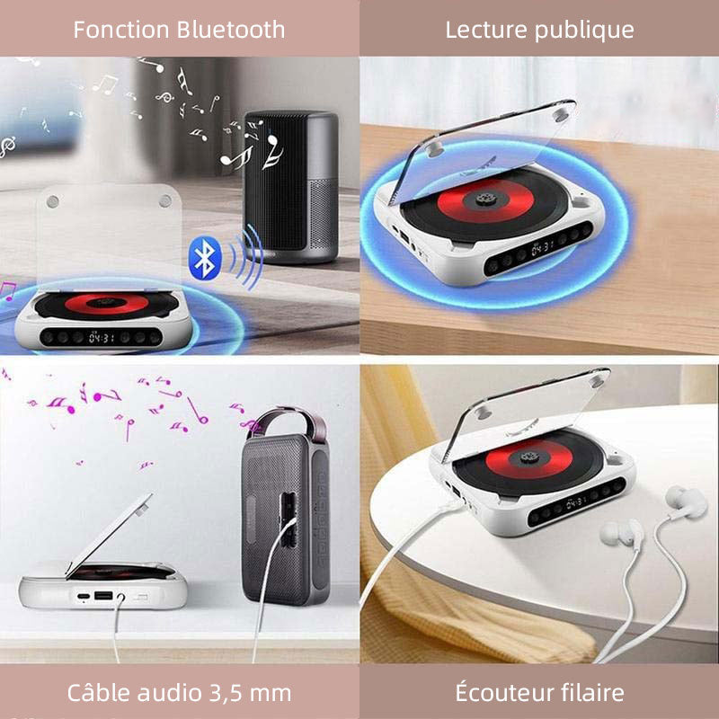 Lecteur CD portable compatible Bluetooth