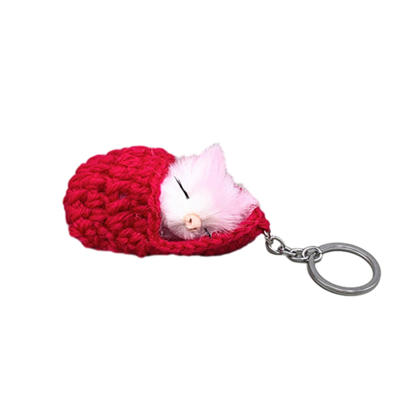Porte-clés mignon chaton endormi