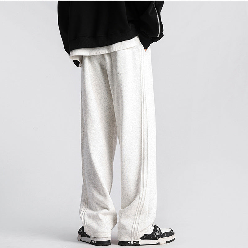 Pantalon de survêtement solide à taille coulissante pour hommes