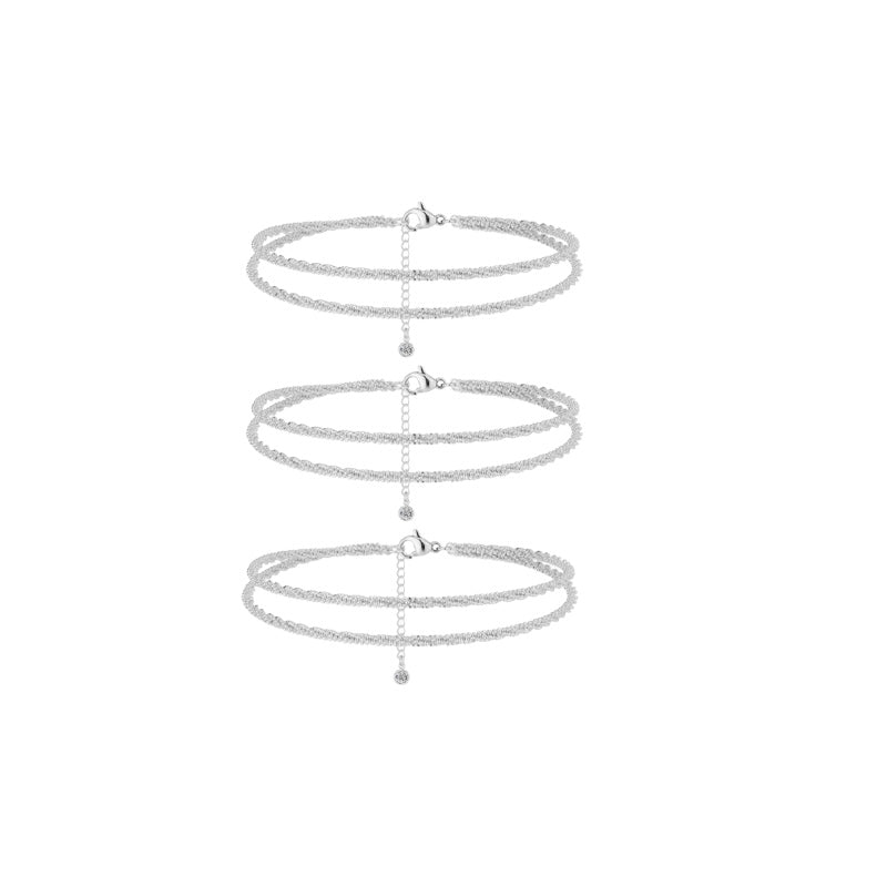 Bracelet de cheville double couche pour femmes