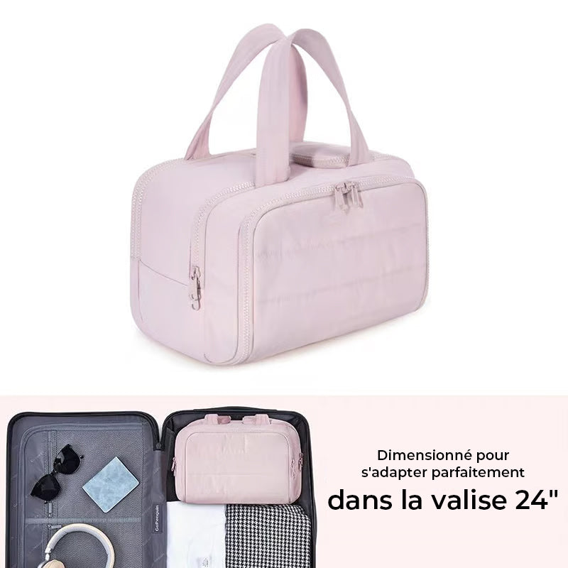 Grande trousse de maquillage de voyage à grande ouverture
