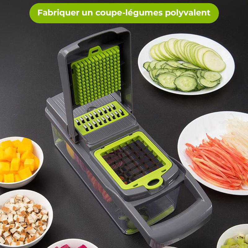 Hachoir à légumes manuel 12 en 1