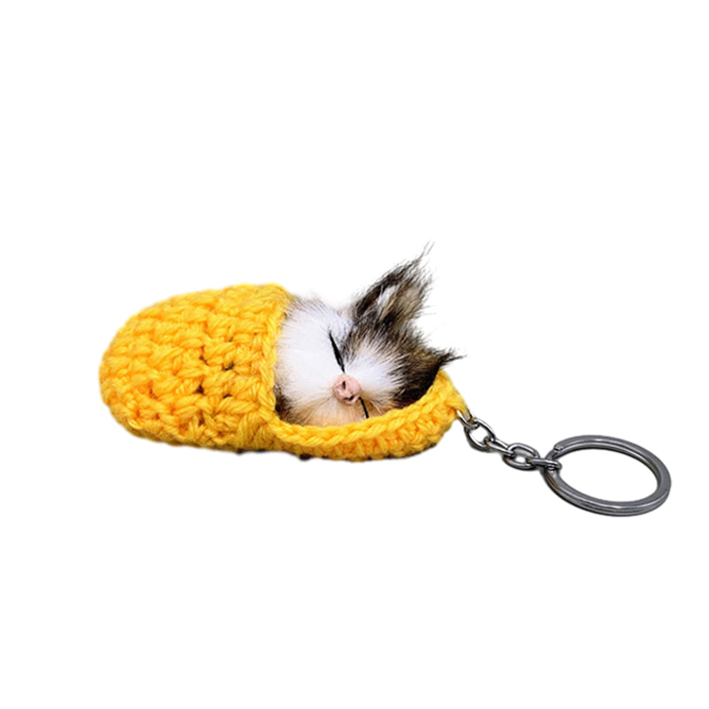 Porte-clés mignon chaton endormi