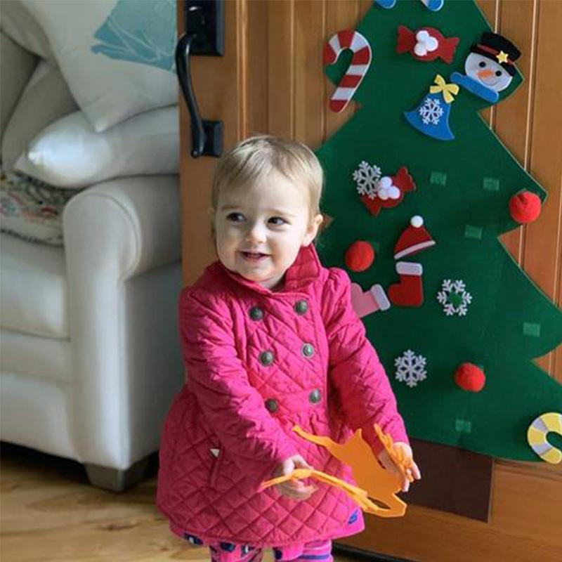 Arbre de Noël en Feutre Bricolage (Meilleur Cadeau pour Les Enfants)
