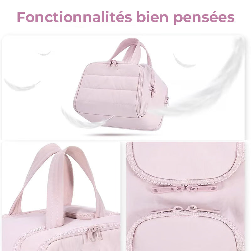 Grande trousse de maquillage de voyage à grande ouverture