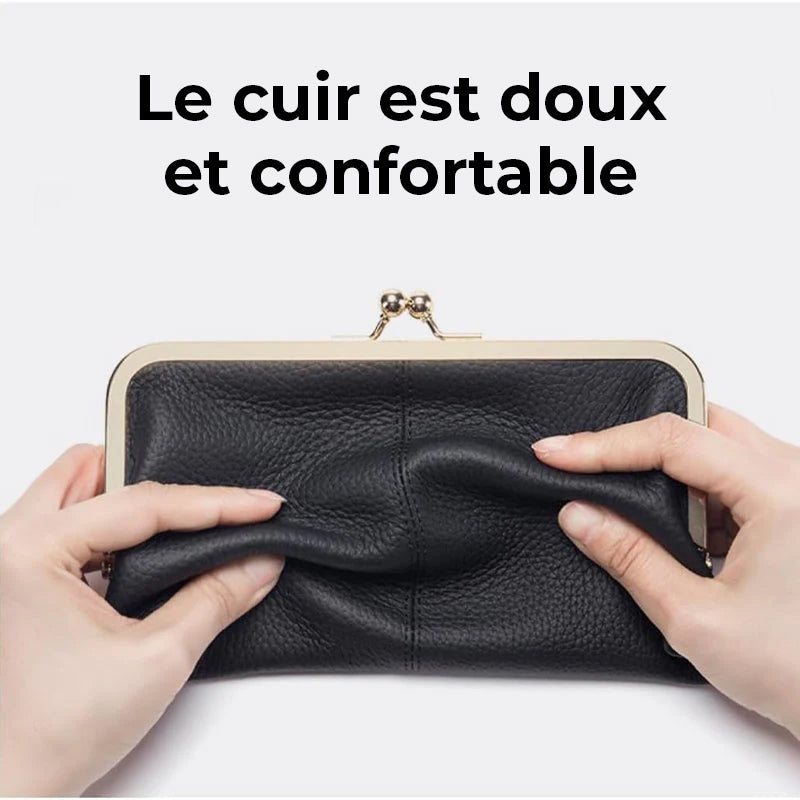 Portefeuille en cuir PU avec grande capacité