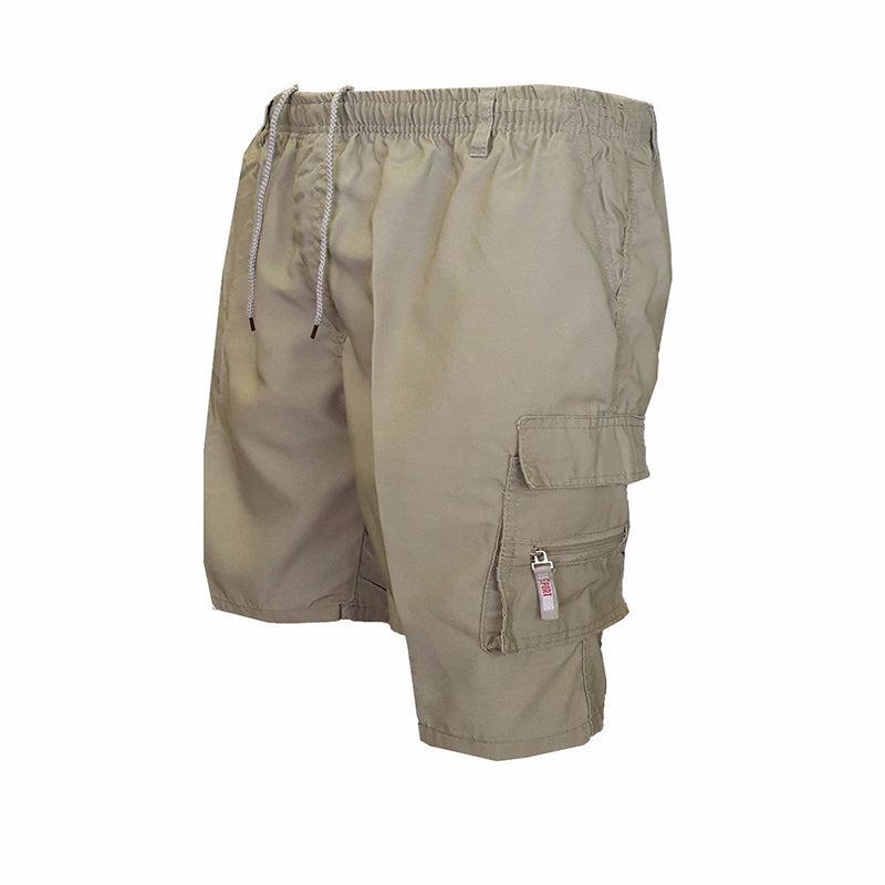 Short cargo décontracté à taille élastiquée pour hommes