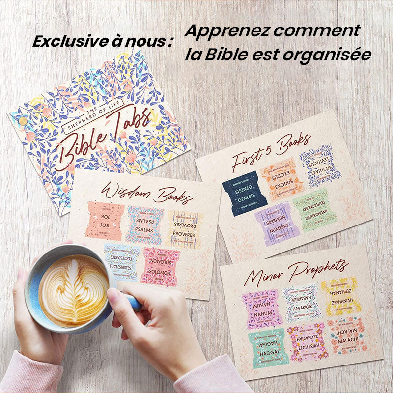 66 onglets floraux pour la Bible, à décoller et à coller