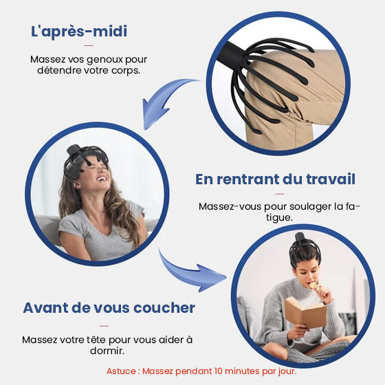 Masseur de tête en forme de pieuvre