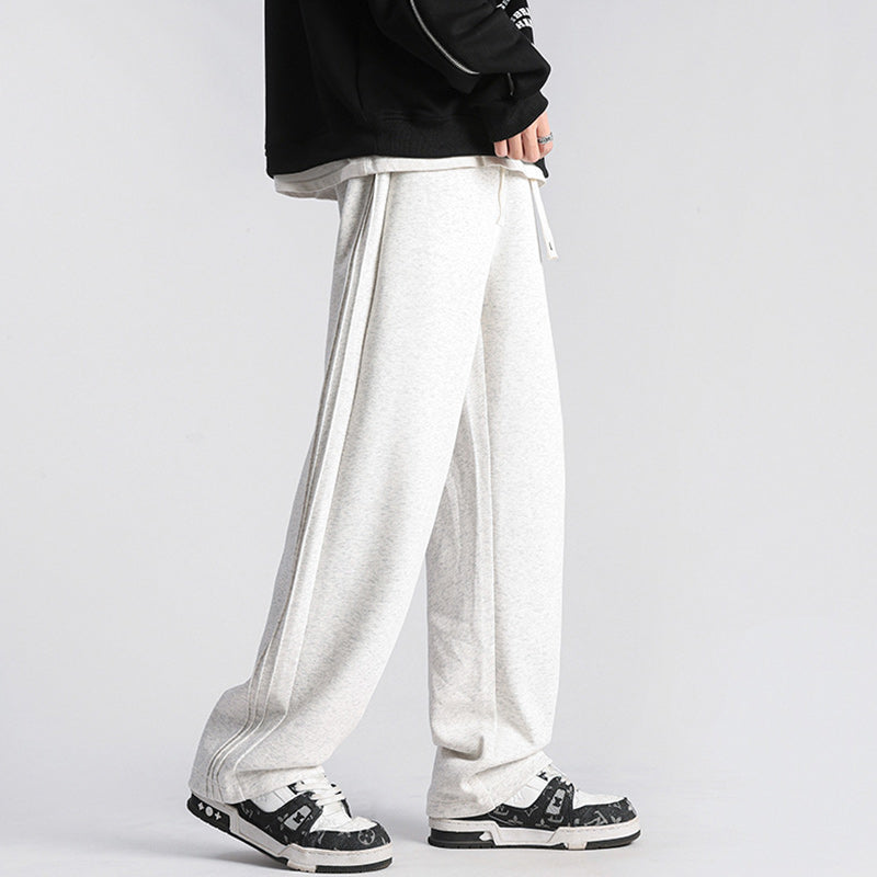 Pantalon de survêtement solide à taille coulissante pour hommes