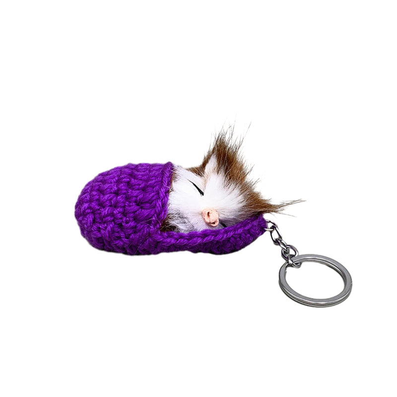 Porte-clés mignon chaton endormi
