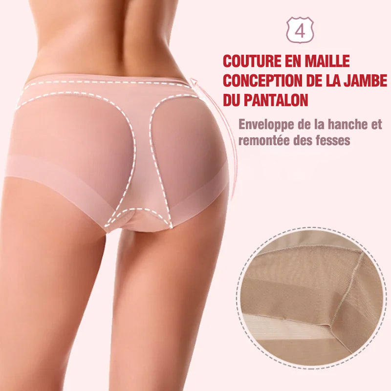 Slip gainant taille haute en soie glacée