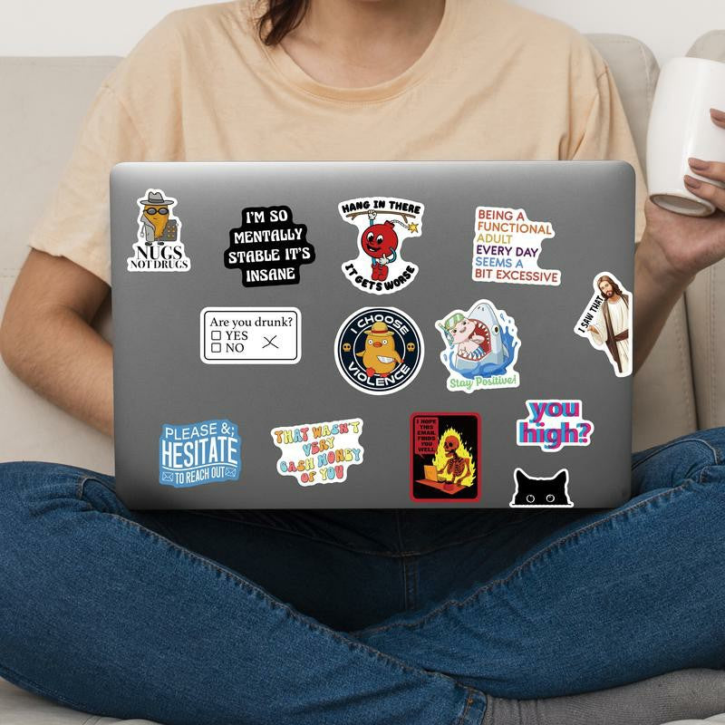 150 Autocollants Drôles Pour Adultes