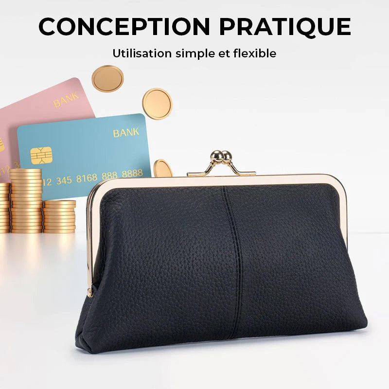 Portefeuille en cuir PU avec grande capacité