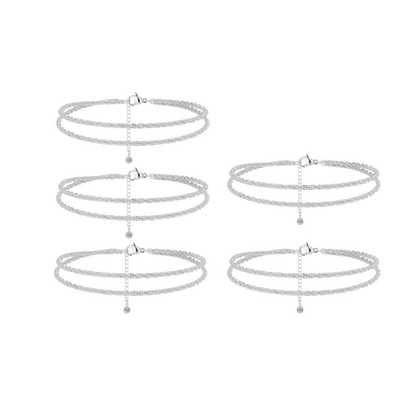 Bracelet de cheville double couche pour femmes