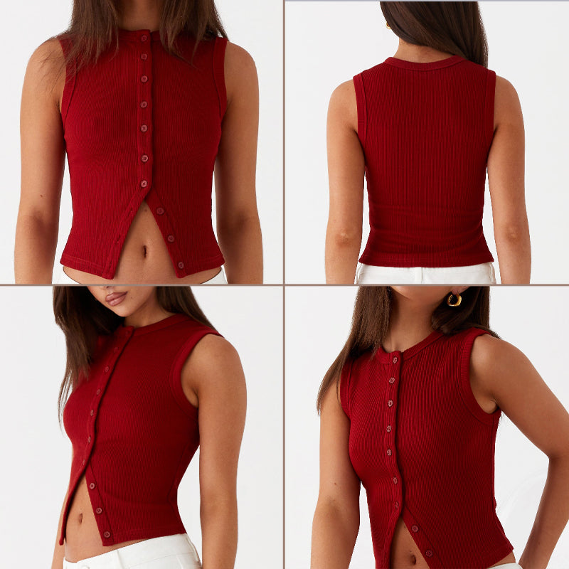 Gilet boutonné sans manches