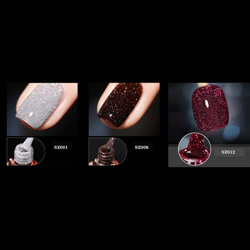 Vernis à ongles gel pailleté haute densité