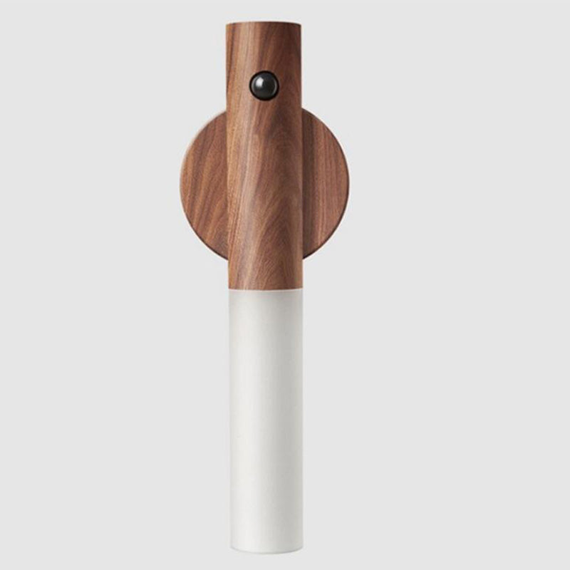 Lampe murale en bois LED rotative à 360°