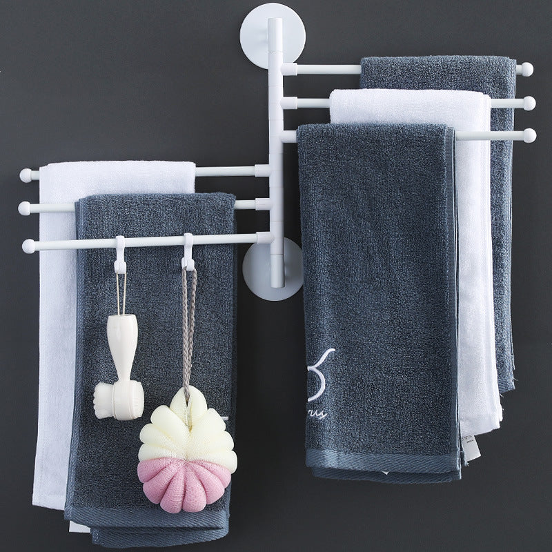 Porte-serviettes rotatif sans poinçonnage