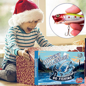 【LIVRAISON GRATUITE】Ensemble de matériel de pêche avec compte à rebours de Noël de 24 jours