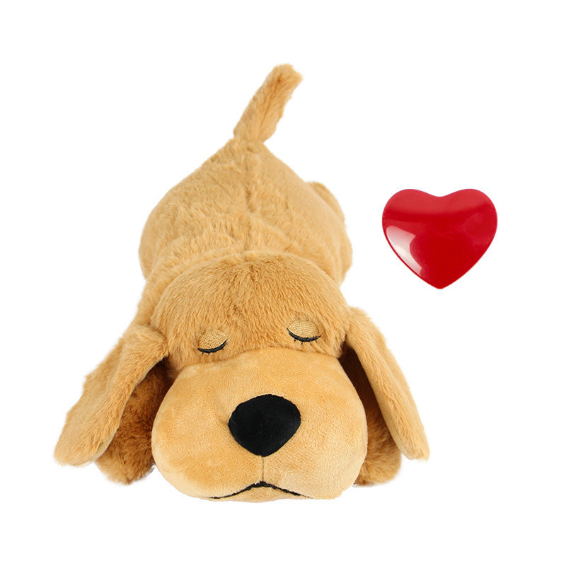 Jouet d'accompagnement anti-stress pour chien avec simulation de battement de cœur