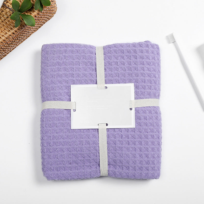 Serviette de Bain Gaufrée Super Absorbante et Respirante