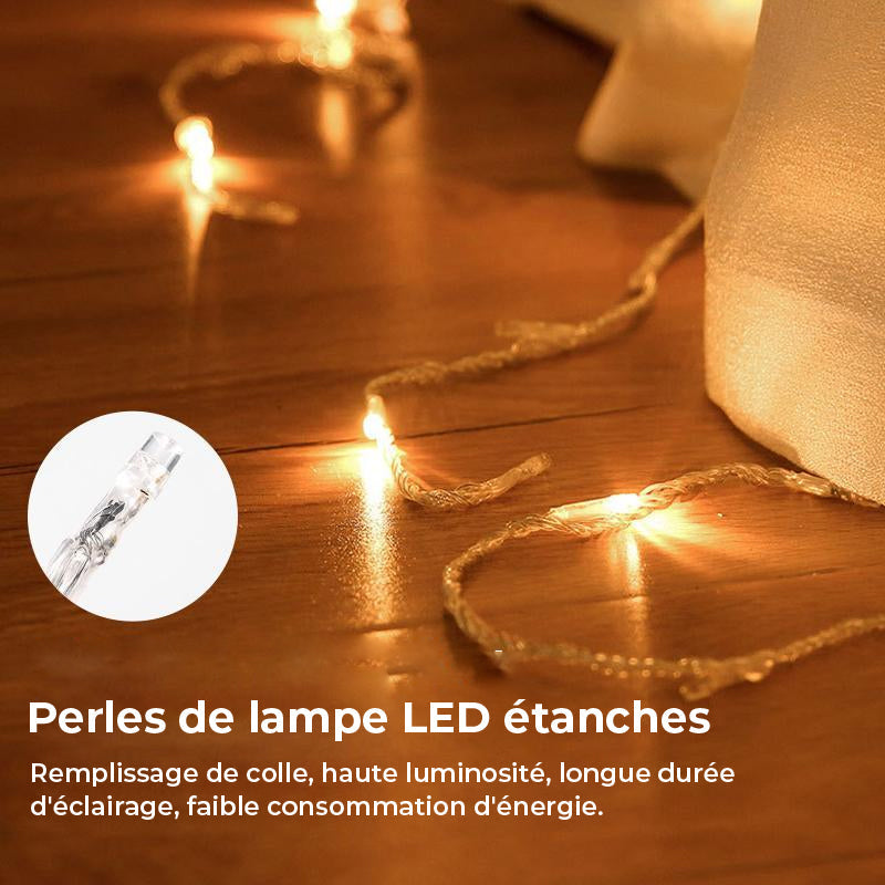 Guirlande lumineuse étanche à 320 LED 3M 10 lignes 8 modes cascade