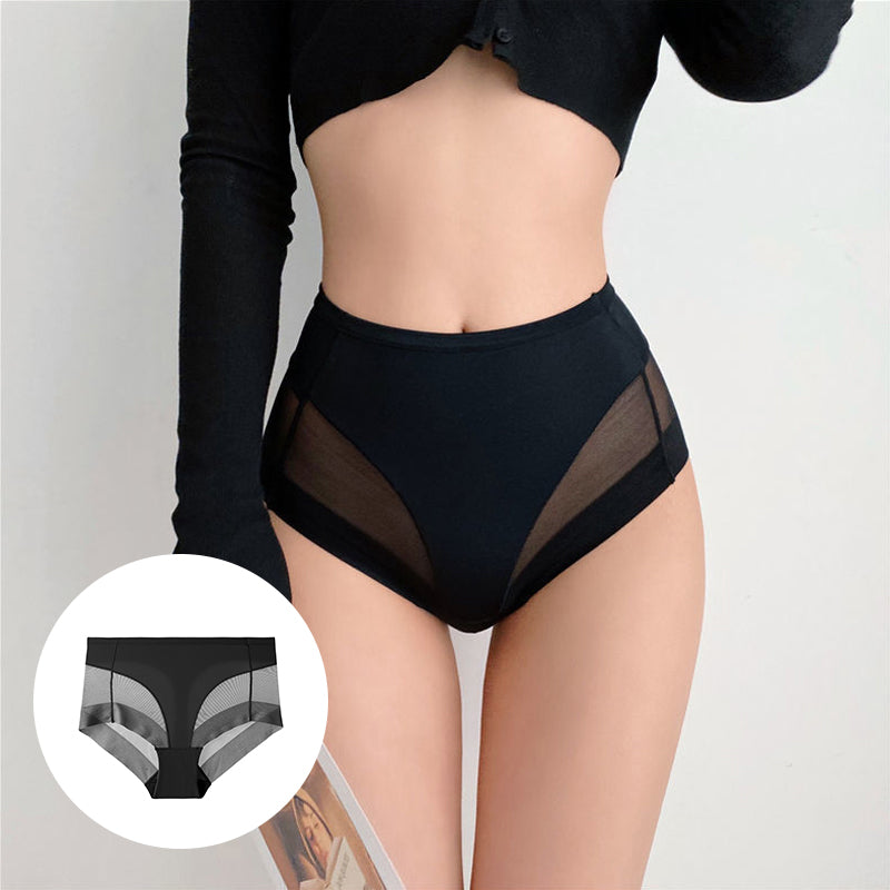 Slip gainant taille haute en soie glacée