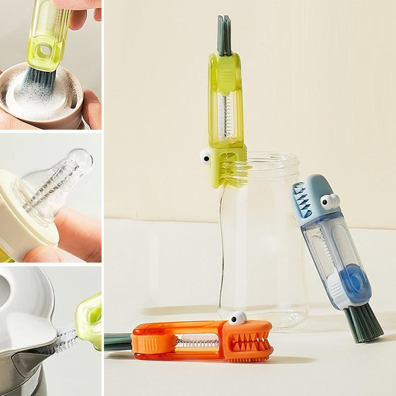 Brosse de nettoyage polyvalente 4 en 1 pour les espaces entre les bouteilles