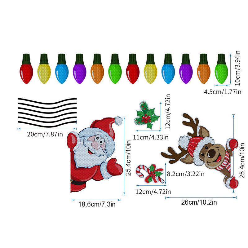 Autocollants de Noël drôles créatifs