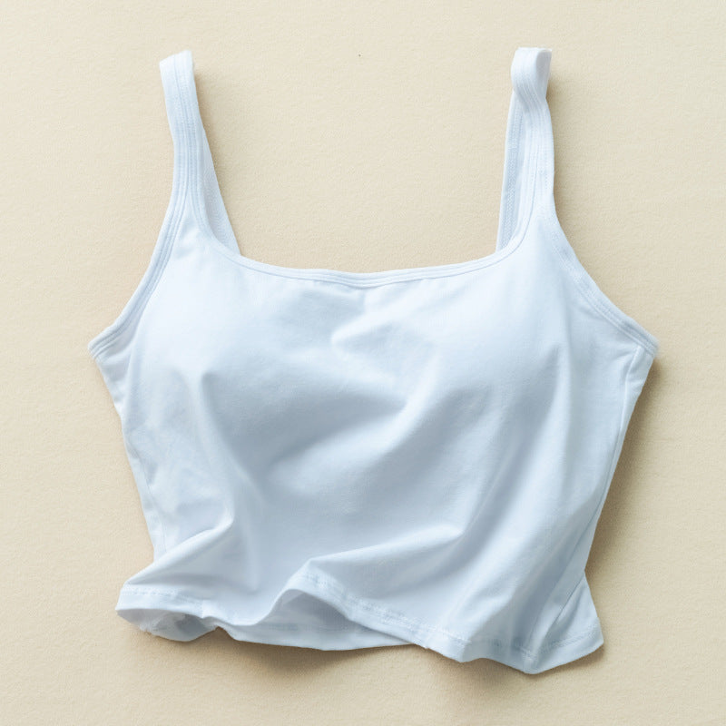 Soutien-gorge de sport respirant à séchage rapide de couleur unie pour femmes