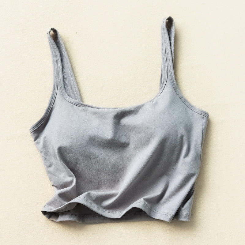 Soutien-gorge de sport respirant à séchage rapide de couleur unie pour femmes