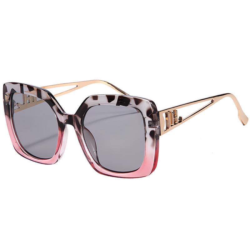 Lunettes de soleil unisexes vintage tendance à grande monture