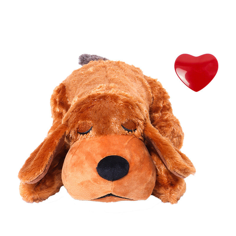 Jouet d'accompagnement anti-stress pour chien avec simulation de battement de cœur