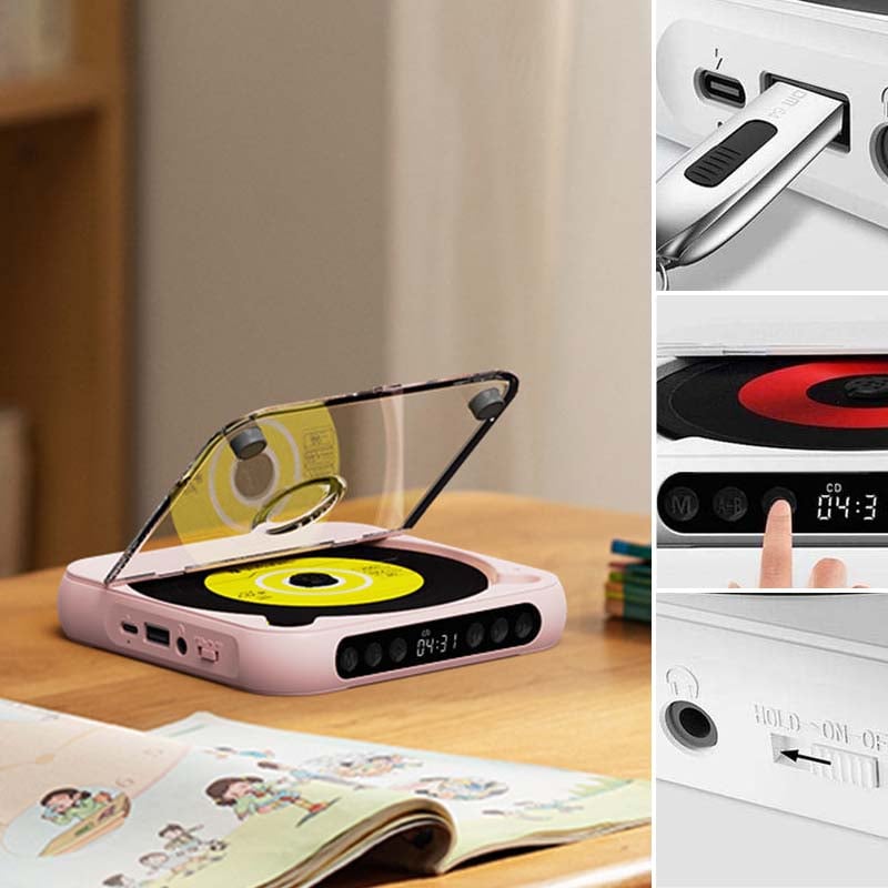 Lecteur CD portable compatible Bluetooth