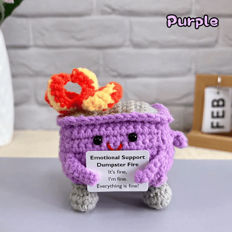 Crochet benne à ordures en feu