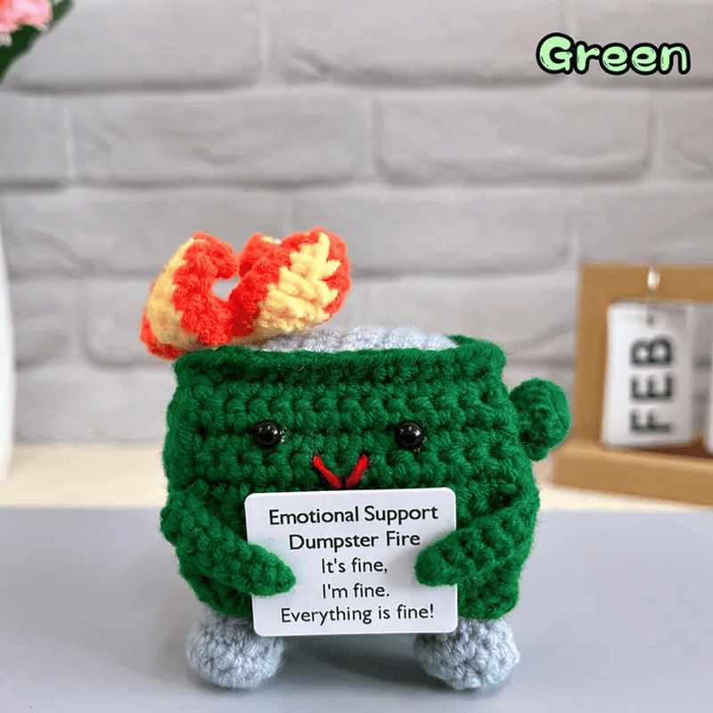 Crochet benne à ordures en feu