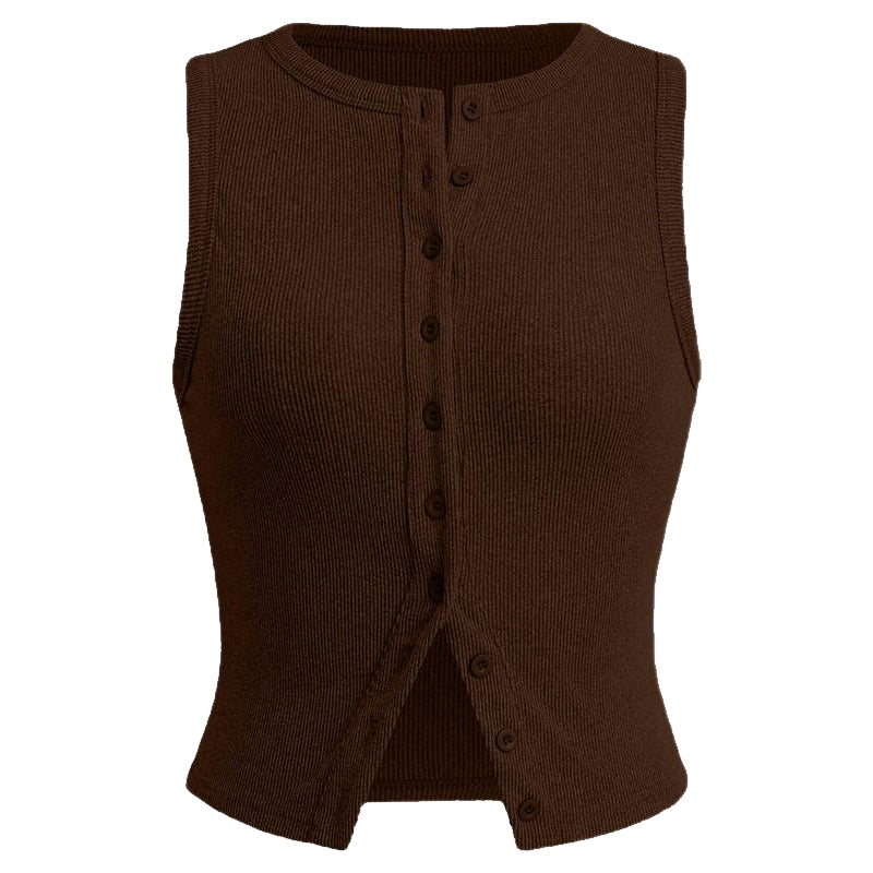 Gilet boutonné sans manches