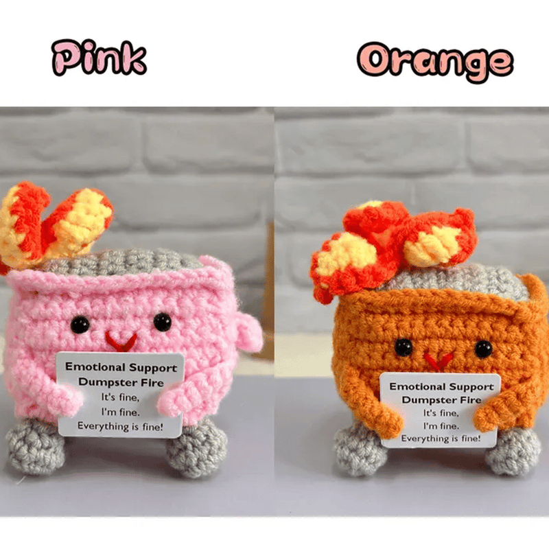 Crochet benne à ordures en feu