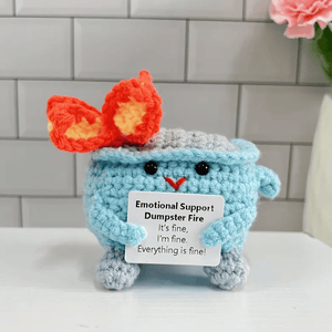 Crochet benne à ordures en feu