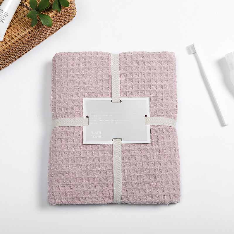 Serviette de Bain Gaufrée Super Absorbante et Respirante