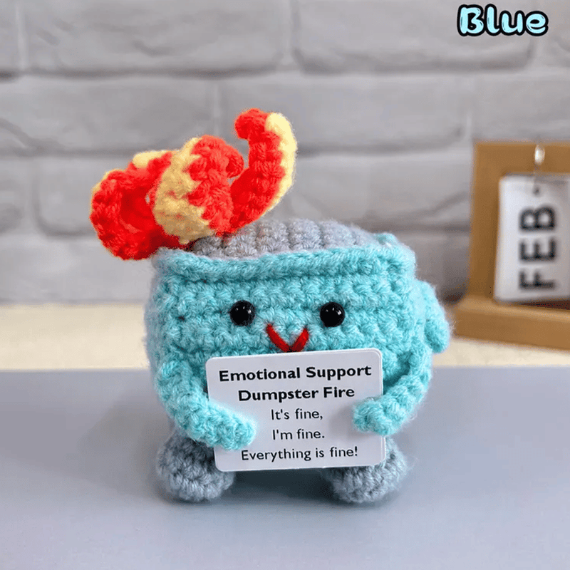 Crochet benne à ordures en feu