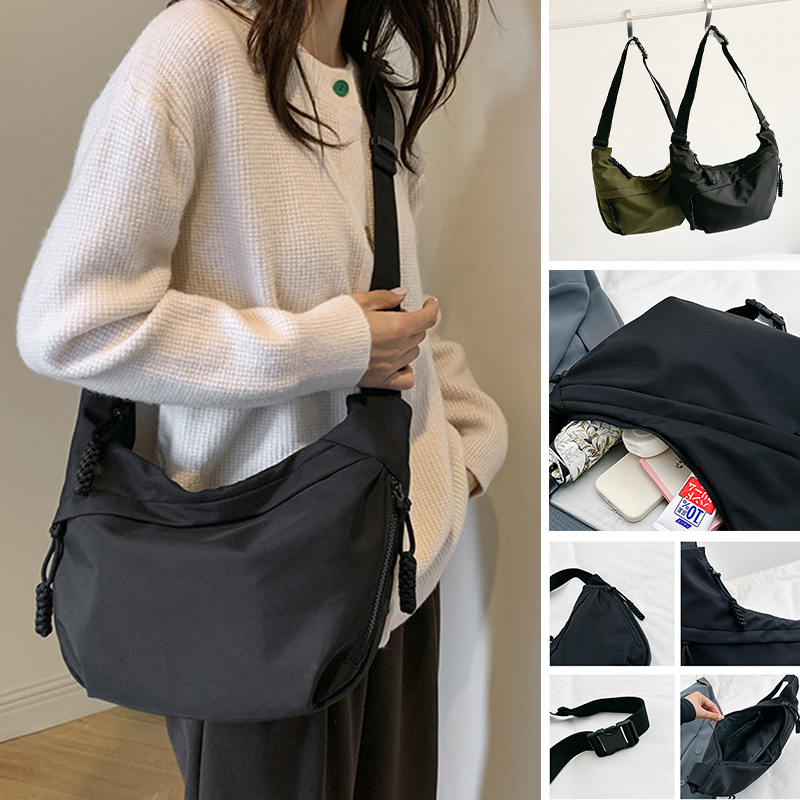 Sacs à dos en nylon de couleur unie pour femmes