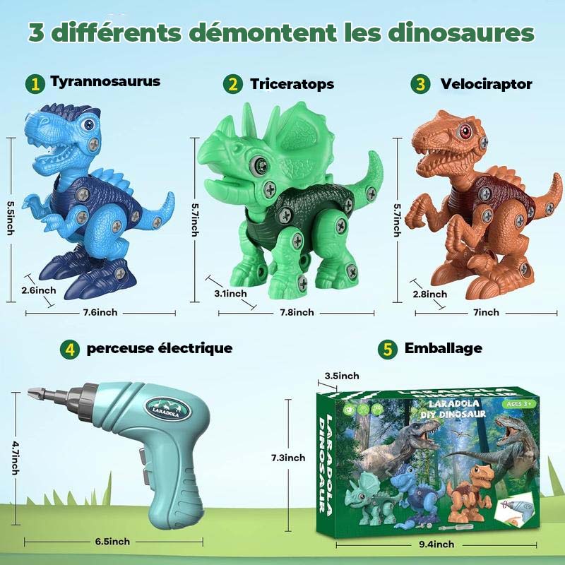 Jouets de construction de dinosaures pour enfants