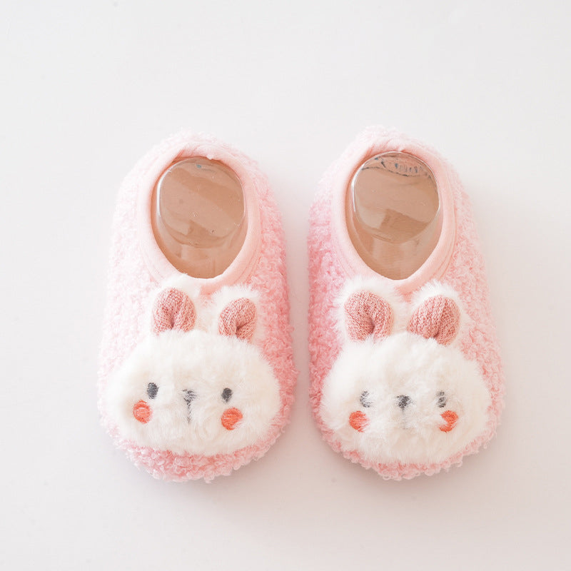 Chaussures chaussettes mignonnes en fourrure pour bébé