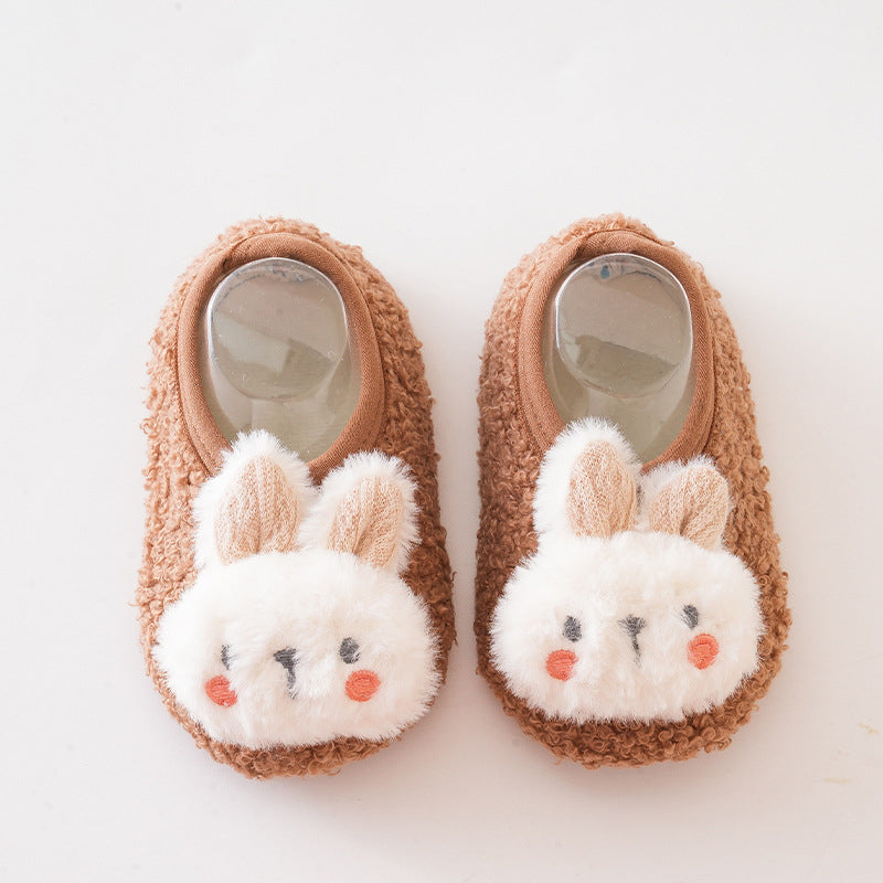 Chaussures chaussettes mignonnes en fourrure pour bébé